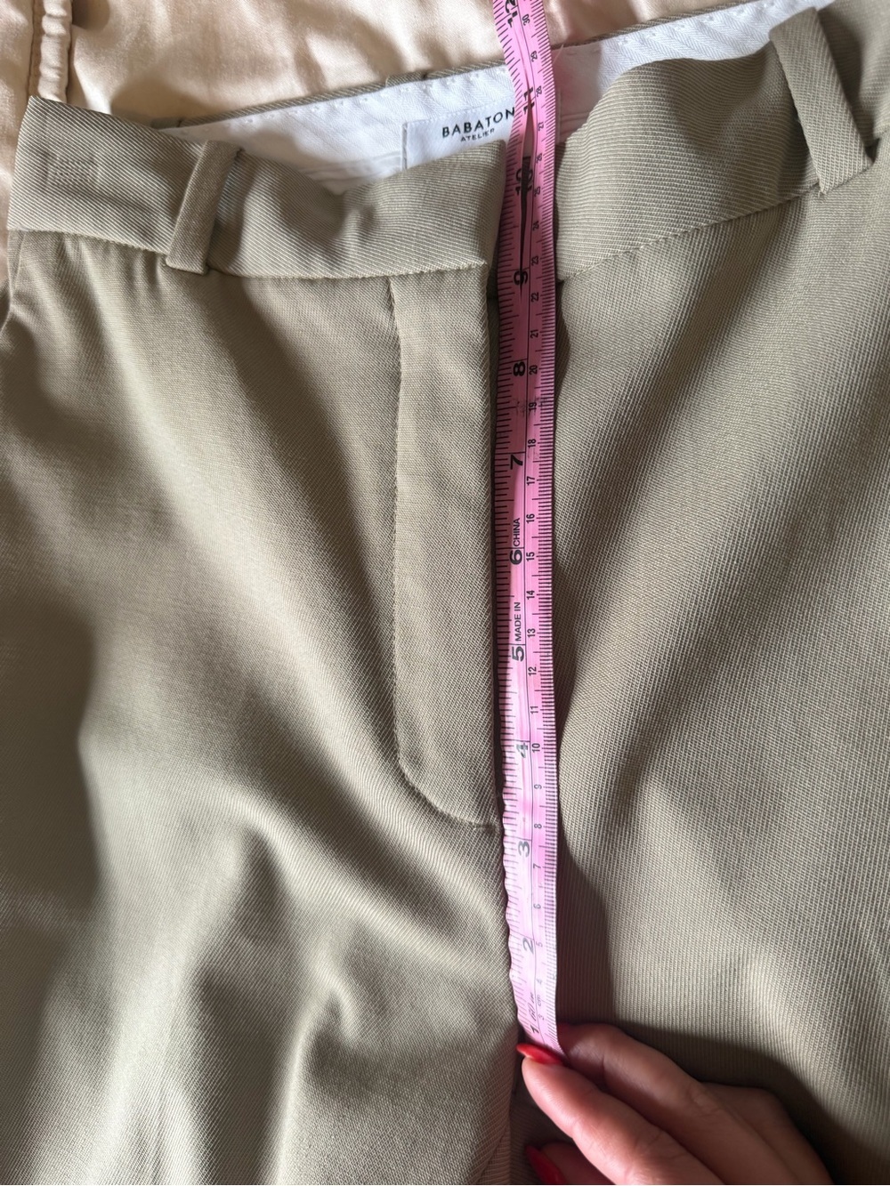 Aritzia Babaton City Wool Agency Pant Taupe Beige Tailored Trousers Size 2 - Picture 9 of 13
